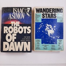 WANDERING STARS Jewish Science Fiction & THE ROBOTS OF DAWN  Asimov HC/DJ KS1