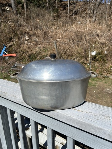 Vintage MAJESTIC COOKWARE Oval Aluminiumguss Bräter Dutch Oven mit Deckel - Bild 1 von 9