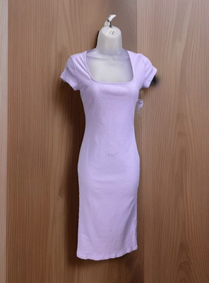 Ladies Apt. 9 Purple Ribbed Slim Fitting Dress Open Back Size Small