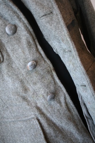 vtg 1945 Swedish Army Soderbergs upsala green wool tunic jacket medium revival - Foto 22 di 24