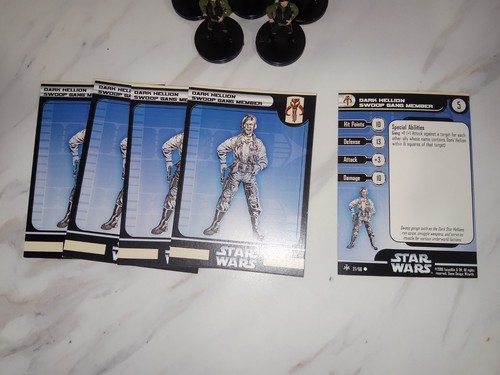 Star Wars Miniaturen Kopfgeldjäger Dark Hellion Swoop Gangmitglied x5 27/60 - Bild 3 von 3