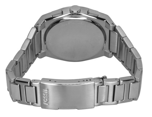 Fossil Everett Chronograph Stainless Steel Blue Dial Quartz FS6105 Men's Watch - Picture 4 of 4