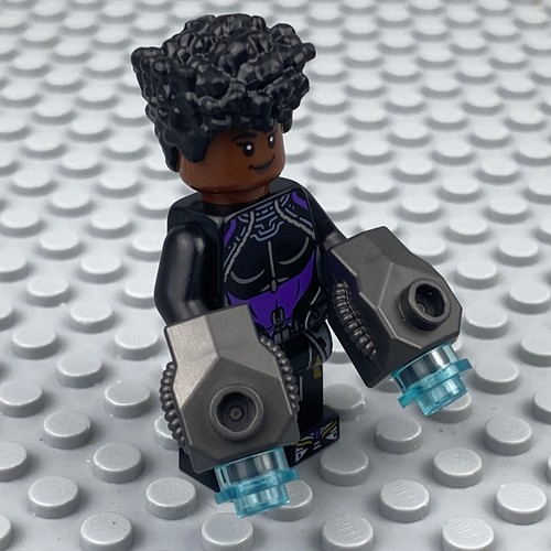 LEGO Super Heroes Shuri Minifigura Negro/Púrpura Oscuro Top Pantera Negra sh0843 - Imagen 5 de 5