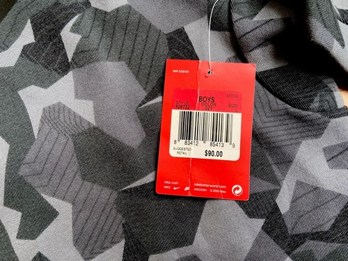 Nike Tech Fleece Camo Crew Sweatshirt Jumper Youth Size L 828722-021 Bk/Grey NEW - Picture 8 of 9