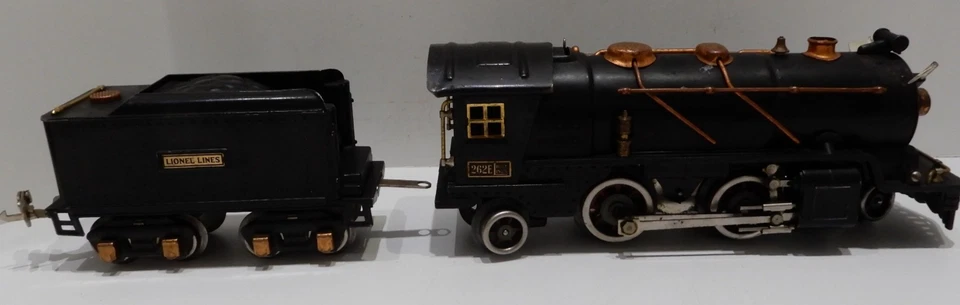 LIONEL Prewar #262E Loco w/262T Tender and 3 car set #600, #601, #602 TESTED - Image 3 of 4