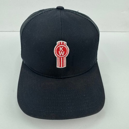 Kenworth KW Trucker Mütze schwarz Mesh Snapback Cap Logo