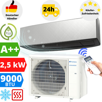 Split Klimaanlage 9000 BTU Klimagerät Inverter Klima 2,5 kW R32 Heizfunktion