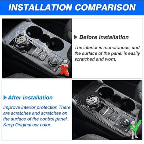 For Ford Bronco Sport 2021-2023 Center Console Gear Shift Cup Holder Panel Trim - Picture 6 of 12