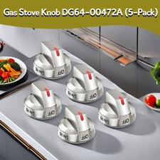 Gas Stove Replacement Knobs DG64-00472A 5-Pack DG64-00347A 3447604 AP5949297