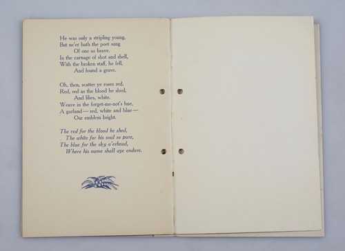 1908 The Victory of Peace Roses Lilies & Forget Me Nots Poem by Grace Le Baron - Picture 8 of 8
