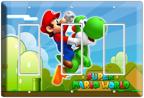 SUPER MARIO YOSHI LIGHT SWITCH OUTLET WALL PLATES COMPUTER GEEK GAME ROOM DECOR - Picture 8 of 25