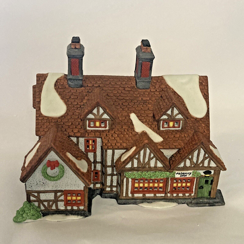 Dept 56 Dickens Village Ashbury Inn illuminato #55557 1991 ritirato 1995 - Foto 3 di 15