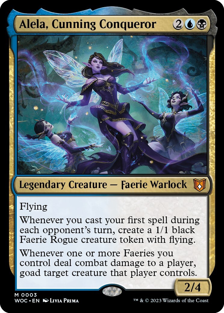 マジック:ザ・ギャザリング MTG foil Faerie Conlave Alela, Cunning Conqueror Commander: Wilds of Eldraine Foil