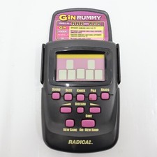 Gin Rummy Handheld Electronic Game Black Radica Co. Model 3662 Fully Tested