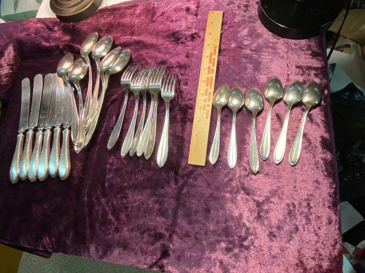 Service For 6 -24 Pieces Alvin Silmet Flatware 1920-'40 F35
