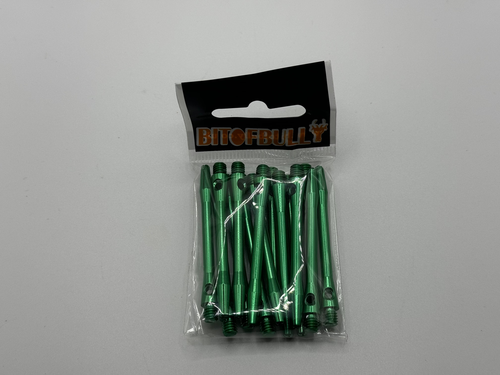 Green long 48mm Aluminium dart stems/shafts 5 sets - Picture 2 of 2