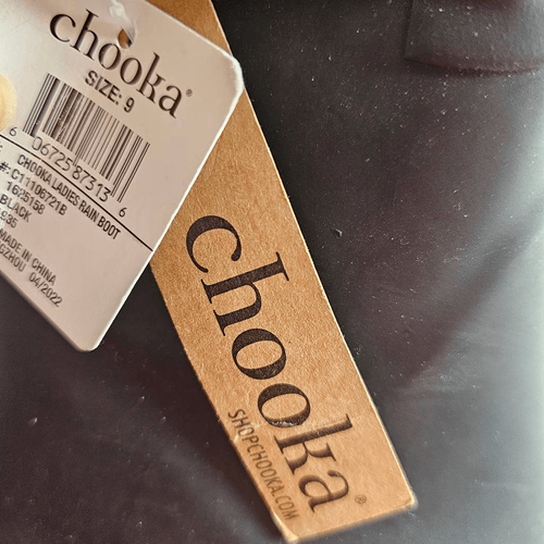Chooka womens Sz 9 water proof solid black mid height Rain boots - Picture 6 of 7