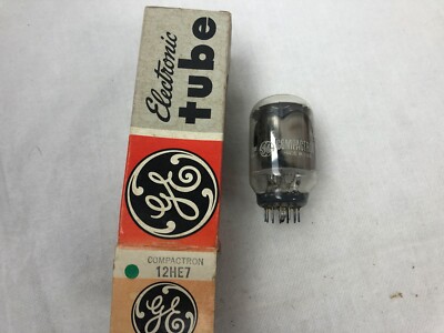 Vintage GE Electronic Vacuum Tube 12HE7 New Old Stock in Box