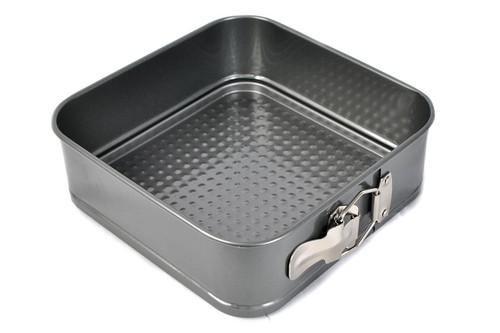 5er SET QUADRATISCHE NICHT HAFTENDE FEDERFORM RUNDE KUCHEN BACKEN BACKBLECH BACKGESCHIRR - Bild 6 von 7