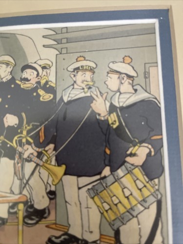 Henri Gervese Navy Soldiers Lithograph French Military 21x10.5 Hand-Colored 1890 - Picture 9 of 12