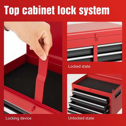 Rolling Tool Chest 5 Drawers Tool Box Organizer Tool Cart with Lockable Wheels - Picture 10 of 14
