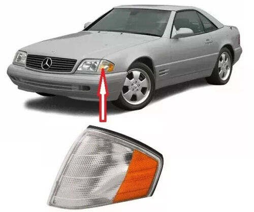PAIR FRONT TURN INDICATOR LIGHT LAMPS for MERCEDES-BENZ R129 SL CLASS 1989-2001 - Picture 6 of 11