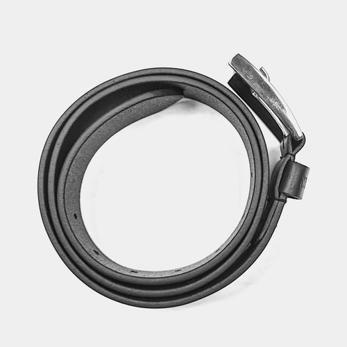 SITE KING Mens Black Genuine Leather Belt Belts - JEANS TROUSER WORK BUCKLE - Picture 4 of 5