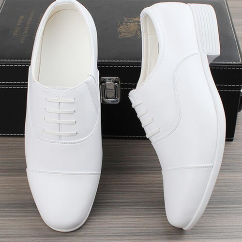 Mens Formal Oxford Dress Cap Toe Wedding Groom Shoes White Shoes Casual Business - Picture 4 of 14