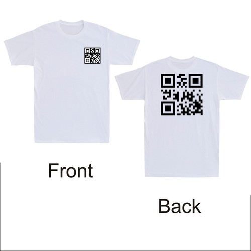 Fuc k You Q R Code Funny QR Code Meme Joke Quote Gift Front & Back Men's T-Shirt - Picture 3 of 8