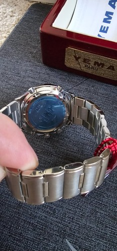 YEMA Paris Tachymeter Alarm Watch 100m Water Resistant 10atm 7T34 YE969 New! - Picture 3 of 11