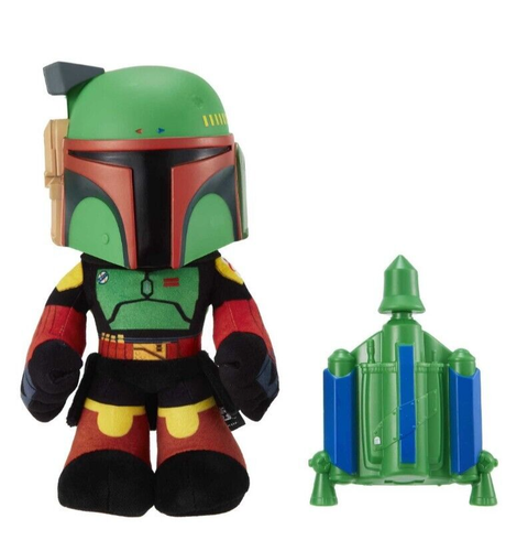 Star Wars 12" Plush Boba Fett Voice Cloner Feature with Rocket Launcher Green - Picture 2 of 9