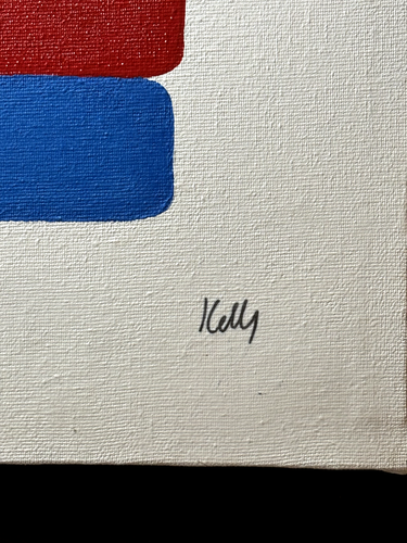 Ellsworth Kelly PAINTING - Rouge-orange sur bleu (Red-orange over blue) - 第 8/9 張圖片