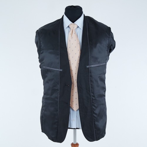Mens Summer Sport Coat 40R US Size H&M Black Blazer Linen Jacket - Picture 9 of 11