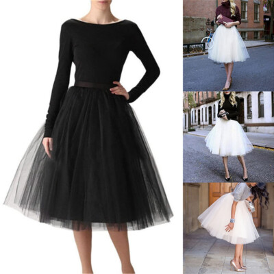 Women Tutu Tulle Skirt Petticoat Ballet 
