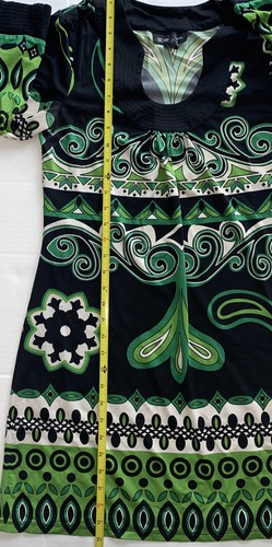 International Concept Women’s Dress Retro Black & Green Size Petite Small - Picture 6 of 7