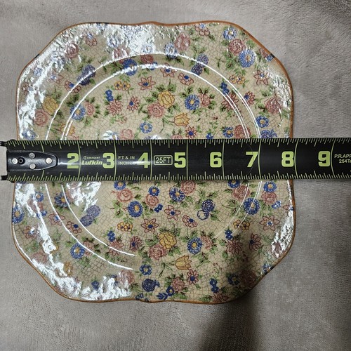 Platos de chintz amarillos antiguos hechos en Japón cottagecore pradera granja floral - Imagen 8 de 8