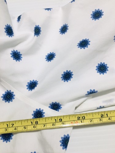 Camicia Lands End No Iron Supima cotone stampa tg 4 blu bianco stile gallina - Foto 6 di 7