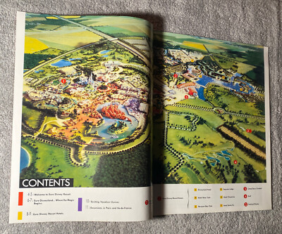 Euro Disney 1992年版 コレクション本 Euro Disney Disneyland Paris Vacations France 1992 Walt Disney