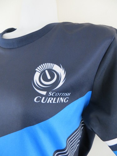Womens Scotland Curling T-Shirt Top T Shirt Scottish Clothing Ladies Size 10 - Picture 2 of 5