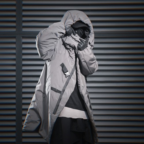 Niepce Herren Träger Winter Parka Techwear Streetwear Mantel mit Kapuze - Bild 35 von 35