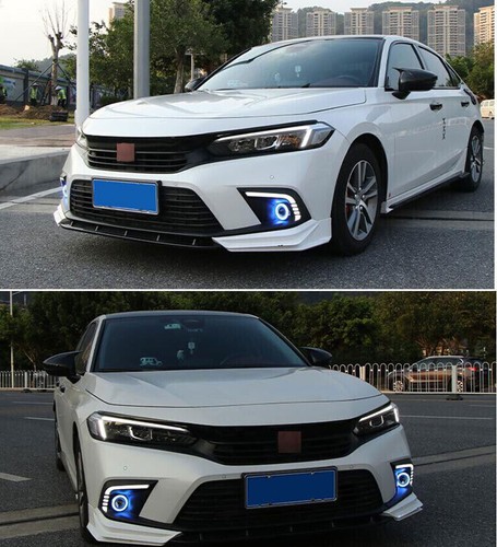 For Honda Civic 11th 22-23 Led DRL Front Fog Light Angel Eye 3 Color Replace Kit - Picture 7 of 8