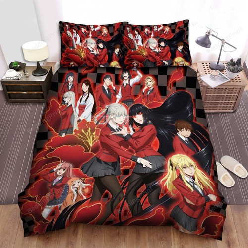 Kakegurui Characters Bed Sheets Duvet Cover Bedding Set All Season - Picture 3 of 8