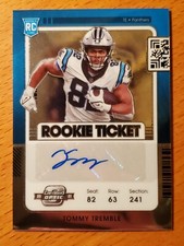 2021 Contenders Optic Auto Prizm #172 Tommy Tremble Panthers Rookie TE