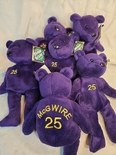 Lot of 6 Salvinos Bamm Beanos MARK MCGWIRE 1998 25 Beanie Plush Bear 8" MLB NWT