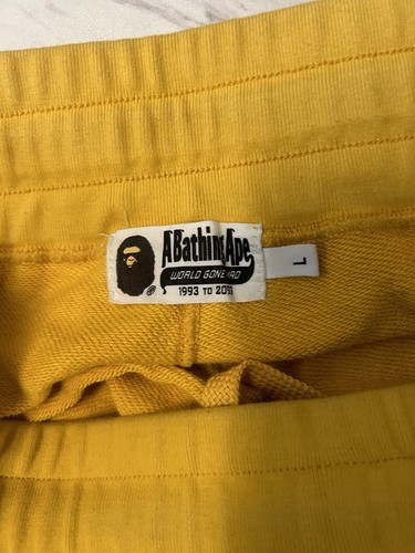 Bape Shark Basketball Sweat Shorts Yellow - Picture 3 of 5