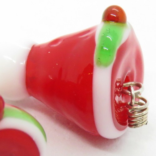Pendientes de sombrero de Navidad con cuentas de vidrio de plata esterlina de SoniaMcD - Imagen 16 de 17