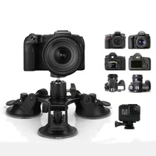 360° Triple Suction Cup Car Mount for GOPRO Hero 12-11-10-9-8-7 Max Cameras