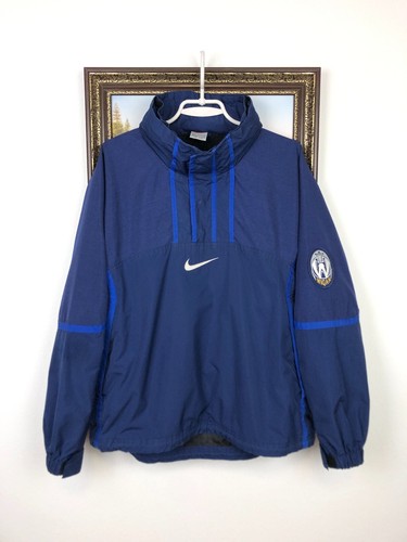 Vintage 90's Nike Wigan Warriors Rugby League Jacket Blue Track Top Mens Size M
