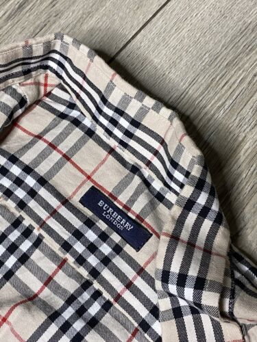 Burberry London Vintage Herren Langarm Hemd Nova Check Logo Größe L - Bild 4 von 4