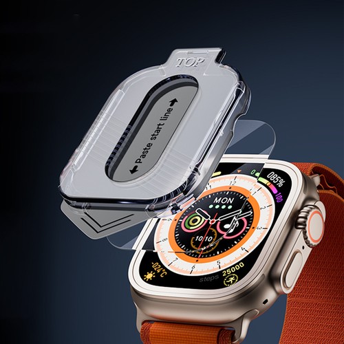 Do Apple Watch Ultra 49mm folia ze szkła hartowanego + narzędzie instalacyjne do automatycznego wyrównywania - Zdjęcie 7 z 7
